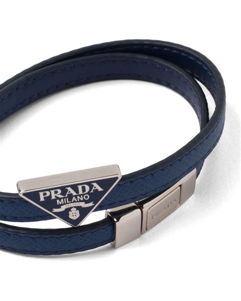 prada mens bracelt|prada men's leather bracelet.